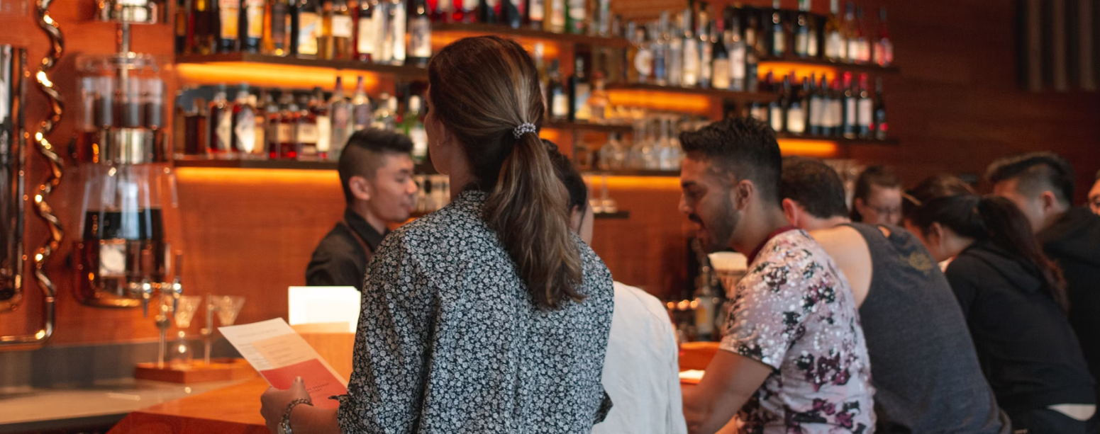 customer at bar